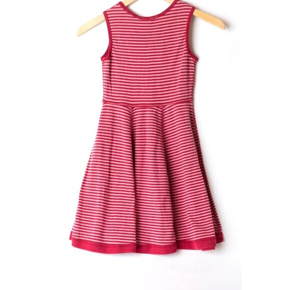 Hanna Anderson Girls Dress Sleeveless Striped Sundress Pink Red Size 8-9 EU 130 - Picture 5 of 6